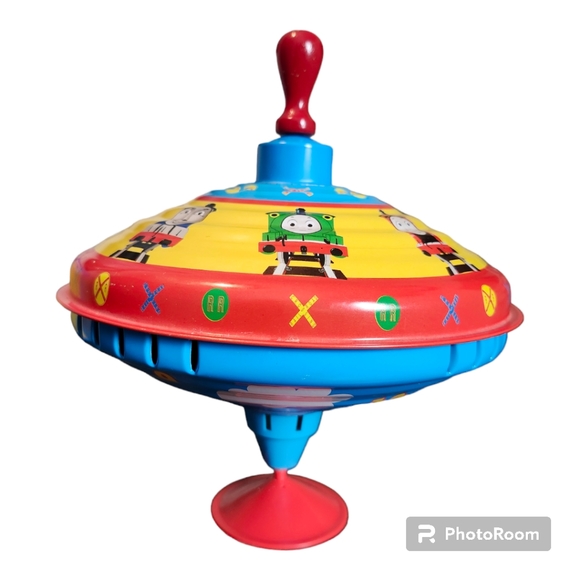 Vintage 1997 Thomas The Train Design Metal Spinning Top Children's Toy - Picture 6 of 14